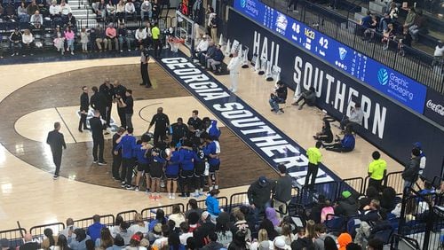 Georgia State was defeated by Georgia Southern 84-70 on Jan. 20, 2024, in what is expected to be the final meeting at hanner Fieldhouse in Statesboro. (Photo by Stan Awtrey)