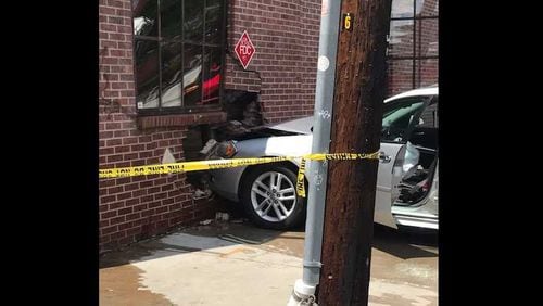 A car crashed into Ammazza in Atlanta over the weekend.