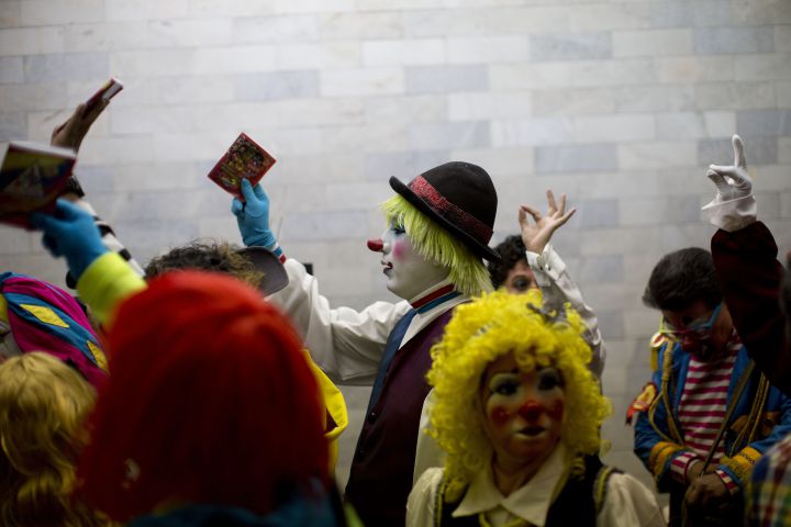 Clowns gather in Mexico City