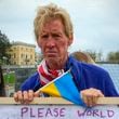 Ryan Wesley Routh takes part in a rally in central Kyiv, Ukraine, Saturday, April 30, 2022. (AP Photo/Efrem Lukatsky)