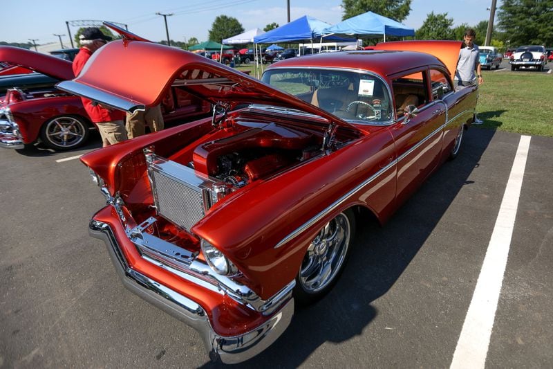A 1956 Chevrolet 210 is displayed during the 26th annual Creepers Fun Run car show at Jim R. Miller Park, Saturday, June 11, 2016, in Marietta. Proceeds from the car show will go to the Children’s Miracle Network and Special Olympics of Georgia, Cobb County. BRANDEN CAMP/SPECIAL