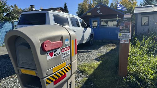 A home owned by Panos Anastasiou, who has been charged in federal court for allegedly sending graphic threats to U.S. Supreme Court justices and their families, is shown in Anchorage, Ala., Thursday, Sept. 19, 2024. (AP Photo/Mark Thiessen)