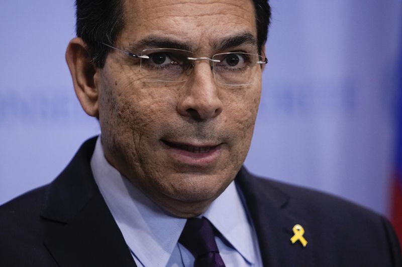 Israel's ambassador to the United Nations Danny Danon speaks during a news conference, Wednesday, Sept. 25, 2024, at U.N. headquarters. (AP Photo/Frank Franklin II)