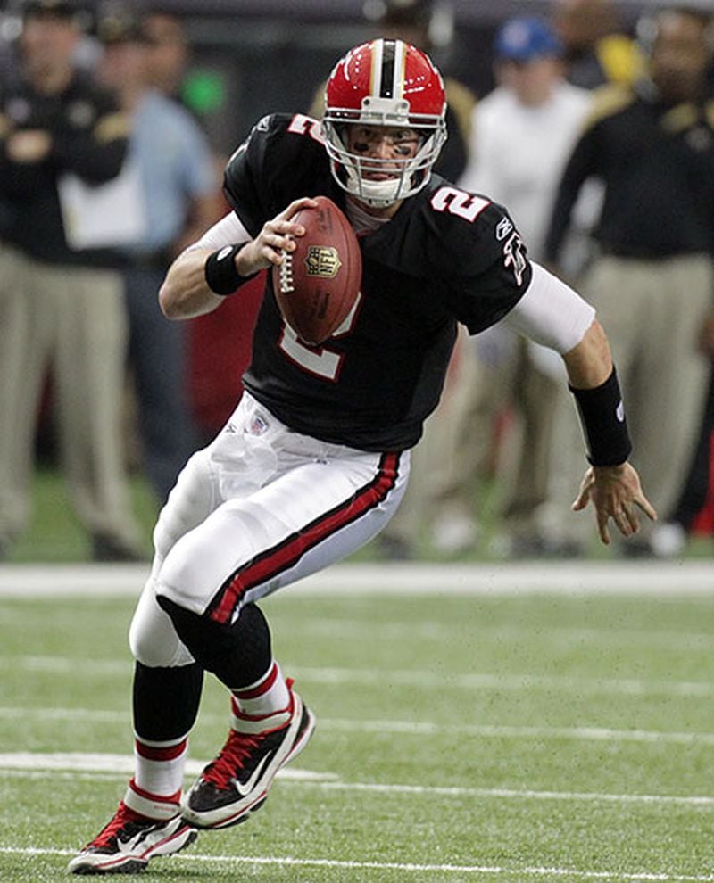 falcons red helmet black jersey