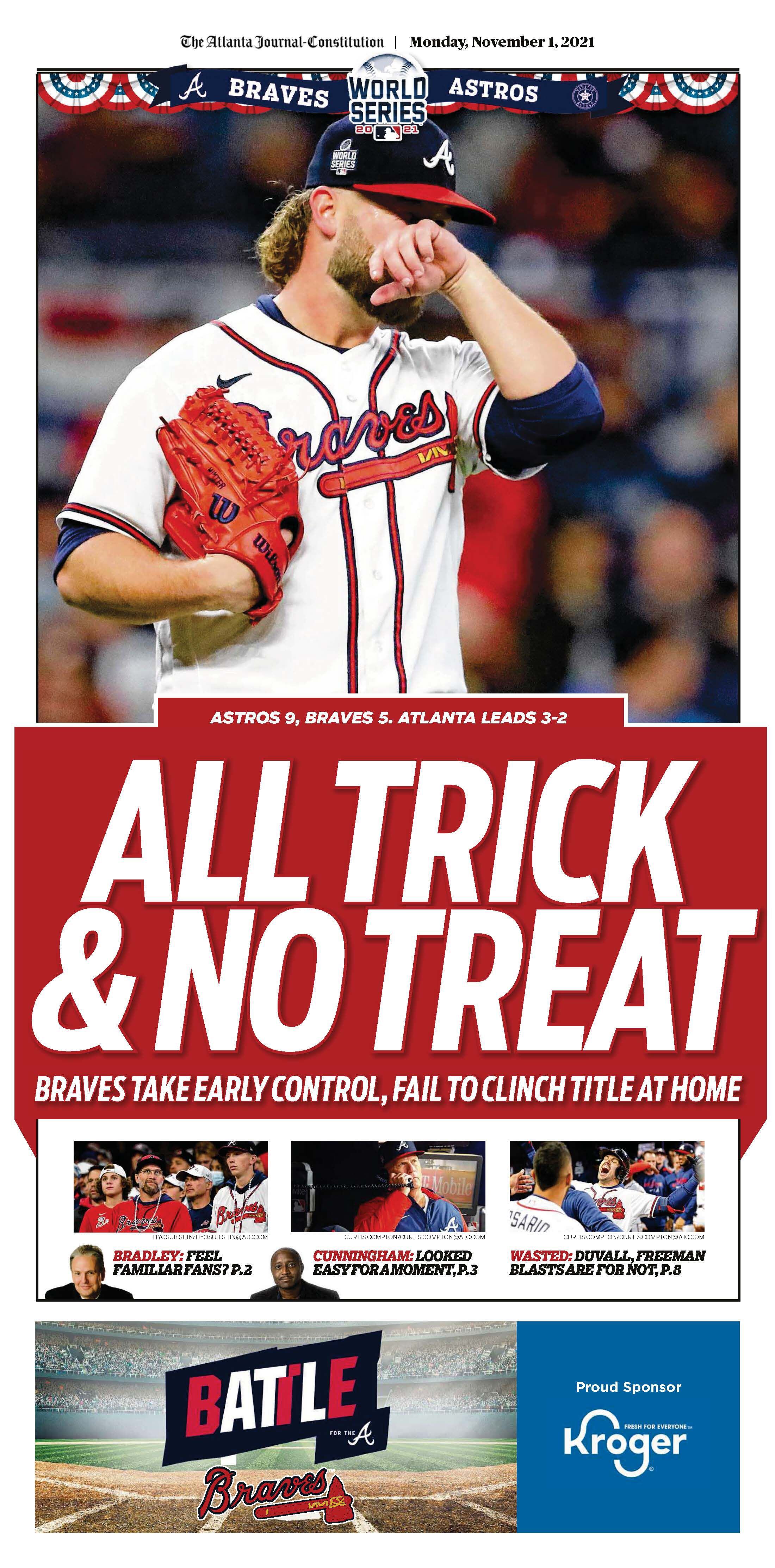 Atlanta Braves World Series Champs 16 Page Special Edition AJC Newspaper  11/4/21