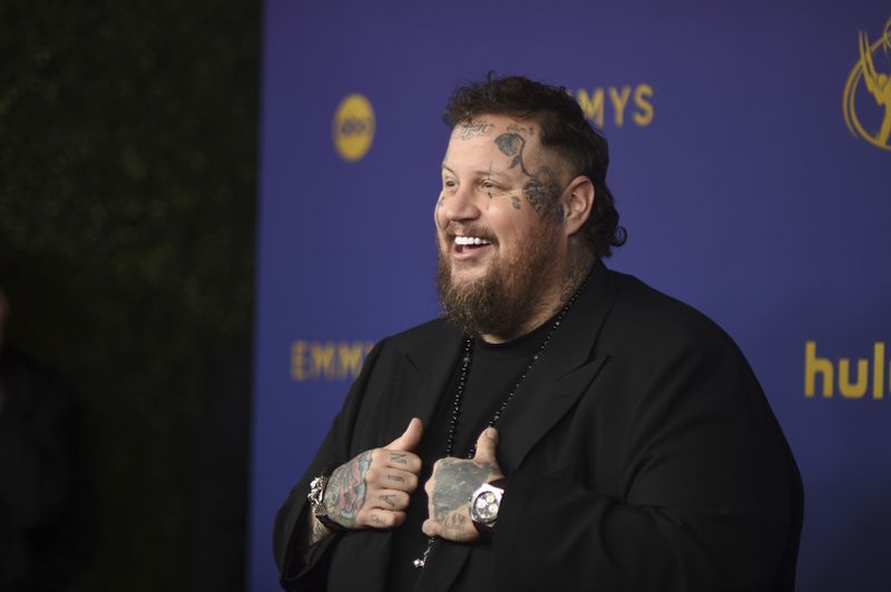 Jelly Roll arrives at the 76th Primetime Emmy Awards on Sunday, Sept. 15, 2024, at the Peacock Theater in Los Angeles. (Photo by Richard Shotwell/Invision/AP)