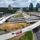 Aerial photo shows nearly finished site of the I-285/Ga. 400 interchange, Friday, June 28, 2024, in Sandy Springs and Dunwoody. (Hyosub Shin / Hyosub.Shin@ajc.com)