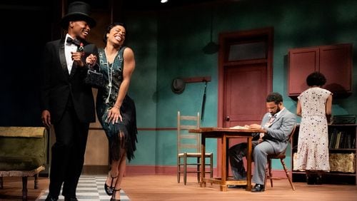 Guy (Damian Lockhart) and Angel (Tiffany Denise Hobbs) step out on the town in the Harlem Renaissance-set "Blues for an Alabama Sky," continuing at Actor's Express through June 23. Courtesy of Casey Gardner Ford