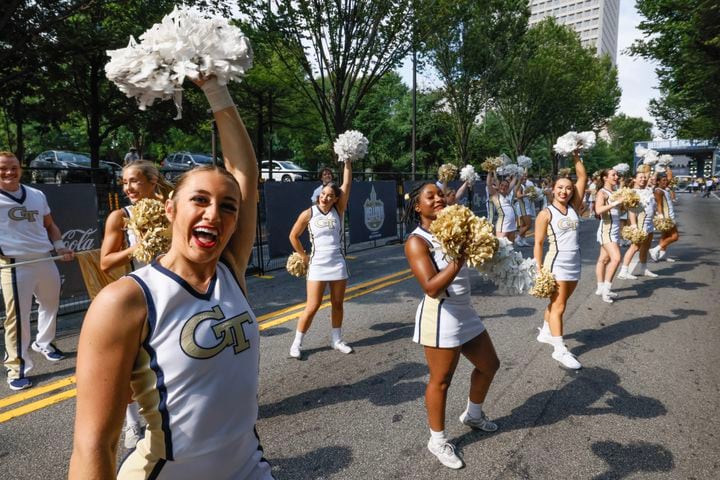 New Orleans Saints cheerleaders entertains the crowd during a break in the  action with the Carolina