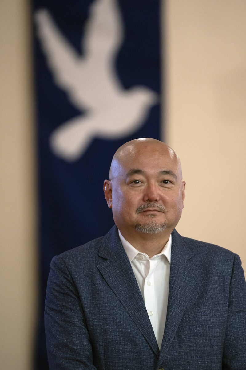 Dr. Soong-Chan Rah poses at the Korean Church of Boston, Saturday, Sept. 7, 2024, in Brookline, Mass. (AP Photo/Michael Dwyer)