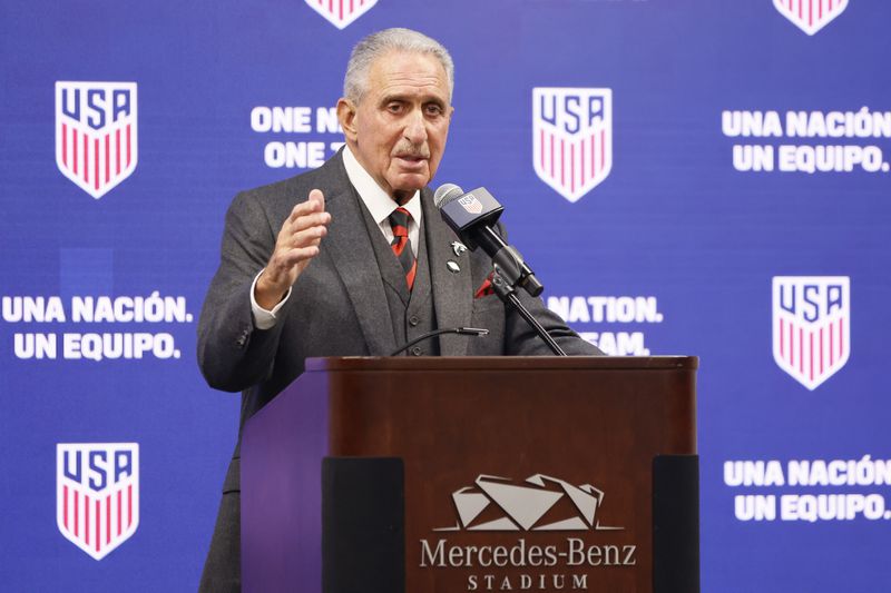 Falcons and Atlanta United owner Arthur Blank speaks during a press conference unveiling the U.S. Soccer National Training Center at Mercedes-Benz Stadium on Saturday, September 16, 2023.
Inter Miami forward Lionel Messi (10)
 Miguel Martinez / miguel.martinezjimenez@ajc.com