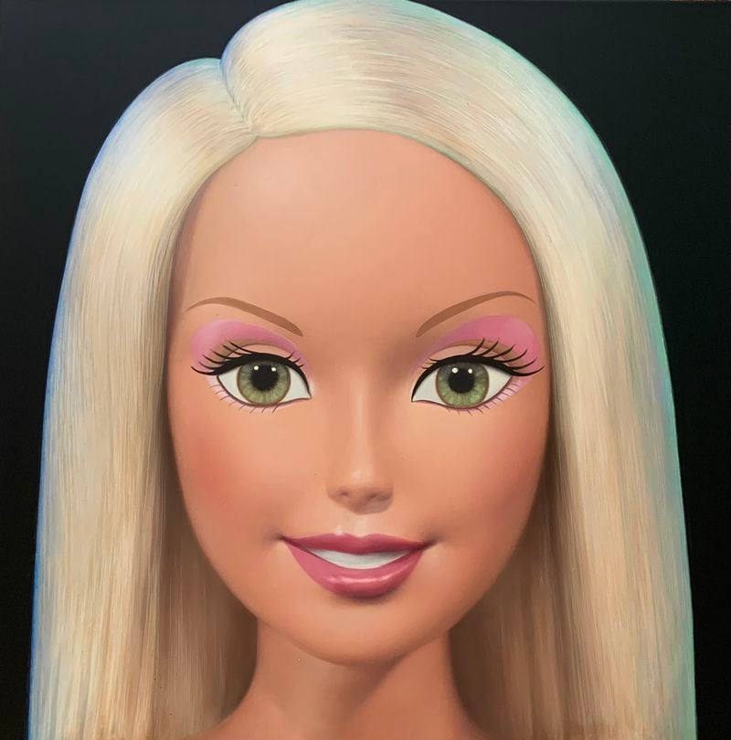 Painter Ross Rossin's portraits include one of Barbie. Photo: Courtesy of Ross Rossin