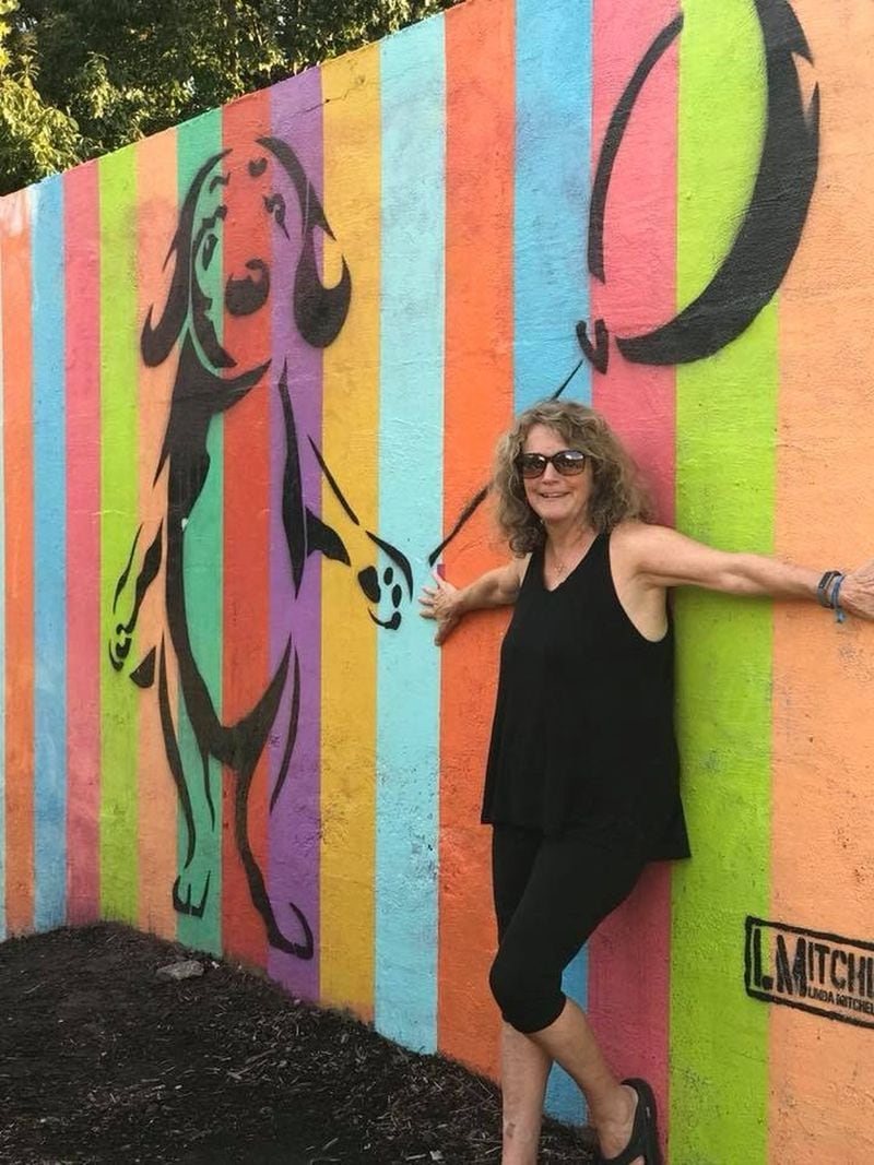 Linda Mitchell’s mural at the skatepark along the Atlanta Beltline will be painted over because it is targeted for destruction by fans of the prior mural by a skater/artist named Nev. 