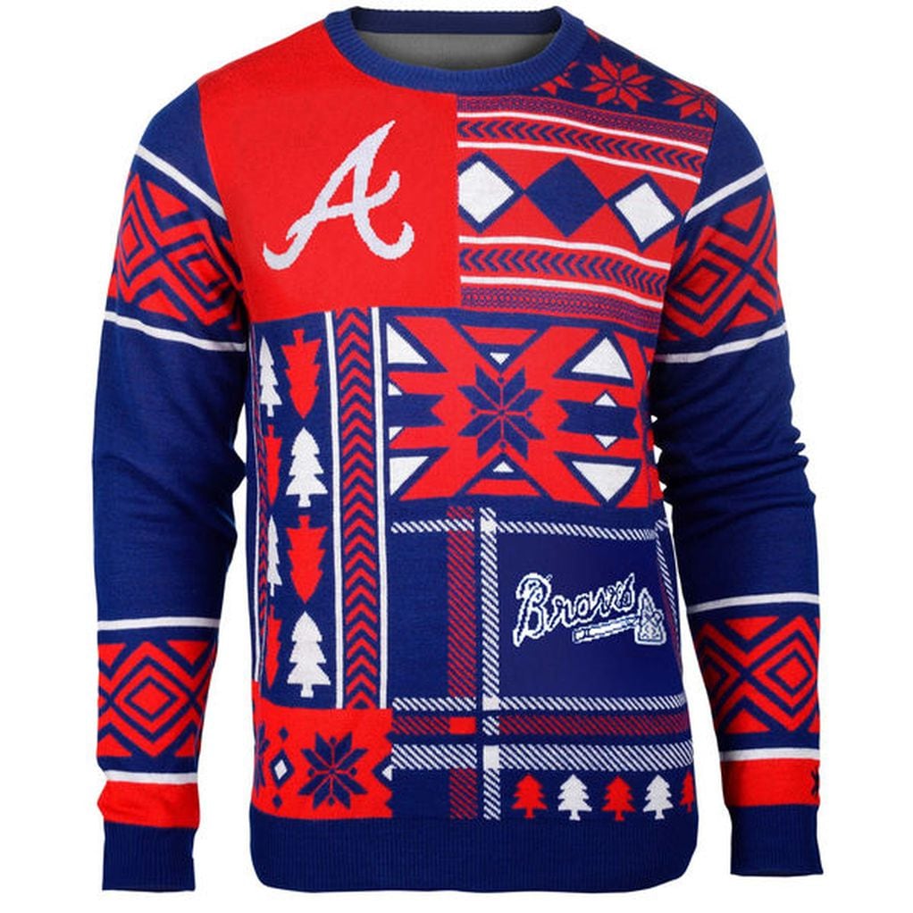 Lets Go Braves Atlanta Braves Wincraft 2021 World Series Champions Ugly Christmas  Sweater