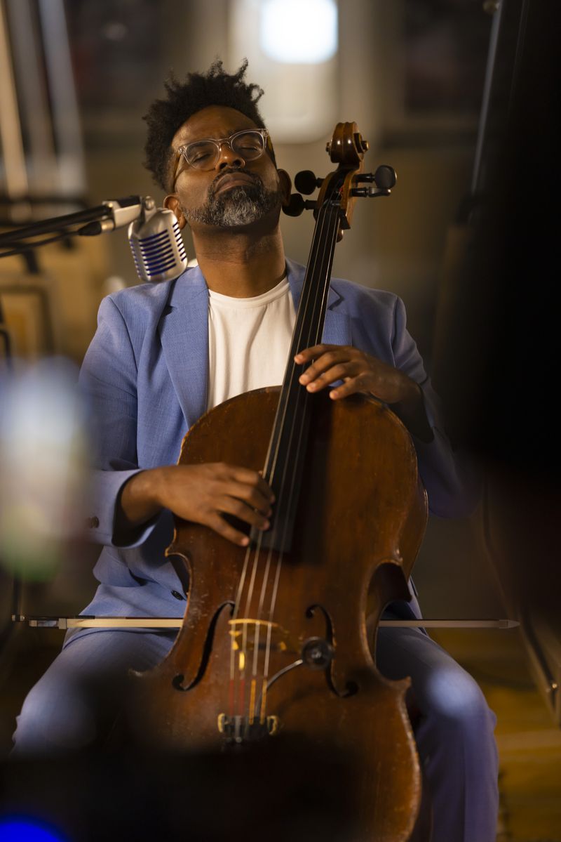 Okorie “OkCello” Johnson is one of the five artists to perform original works on a decommissioned MARTA train as part of the film.
