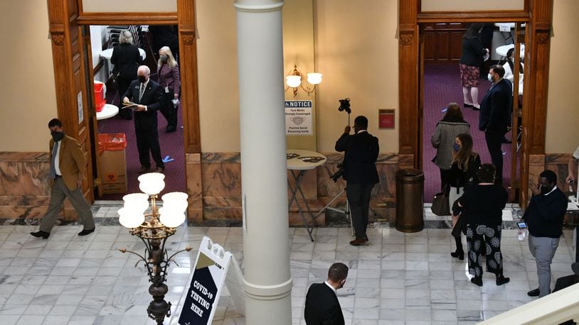 As pandemic continues, COVID-19 precautions fade at Georgia Capitol