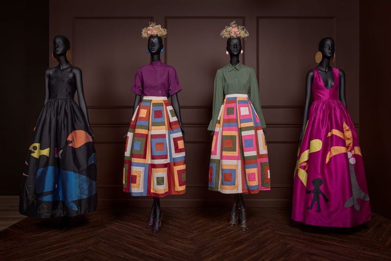 Victorian-inspired dresses featured in "Imane Ayissi: From Africa to the World."