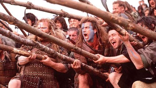 No. 1: Coach Wallace in "Braveheart" -- Sure, this isn't a sports movie. But we challenge you not to be fired up by pre-crazy Mel Gibson. We almost quit our job once after watching this.