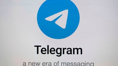 FILE - The logo for the Telegram messaging app is seen on a notebook screen in Munich, Germany, Oct. 17, 2022. (AP Photo/Matthias Schrader, File)