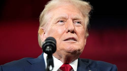 Republican presidential candidate former President Donald Trump speaks at a campaign rally Wednesday, July 24, 2024, in Charlotte, N.C. (AP Photo/Alex Brandon)