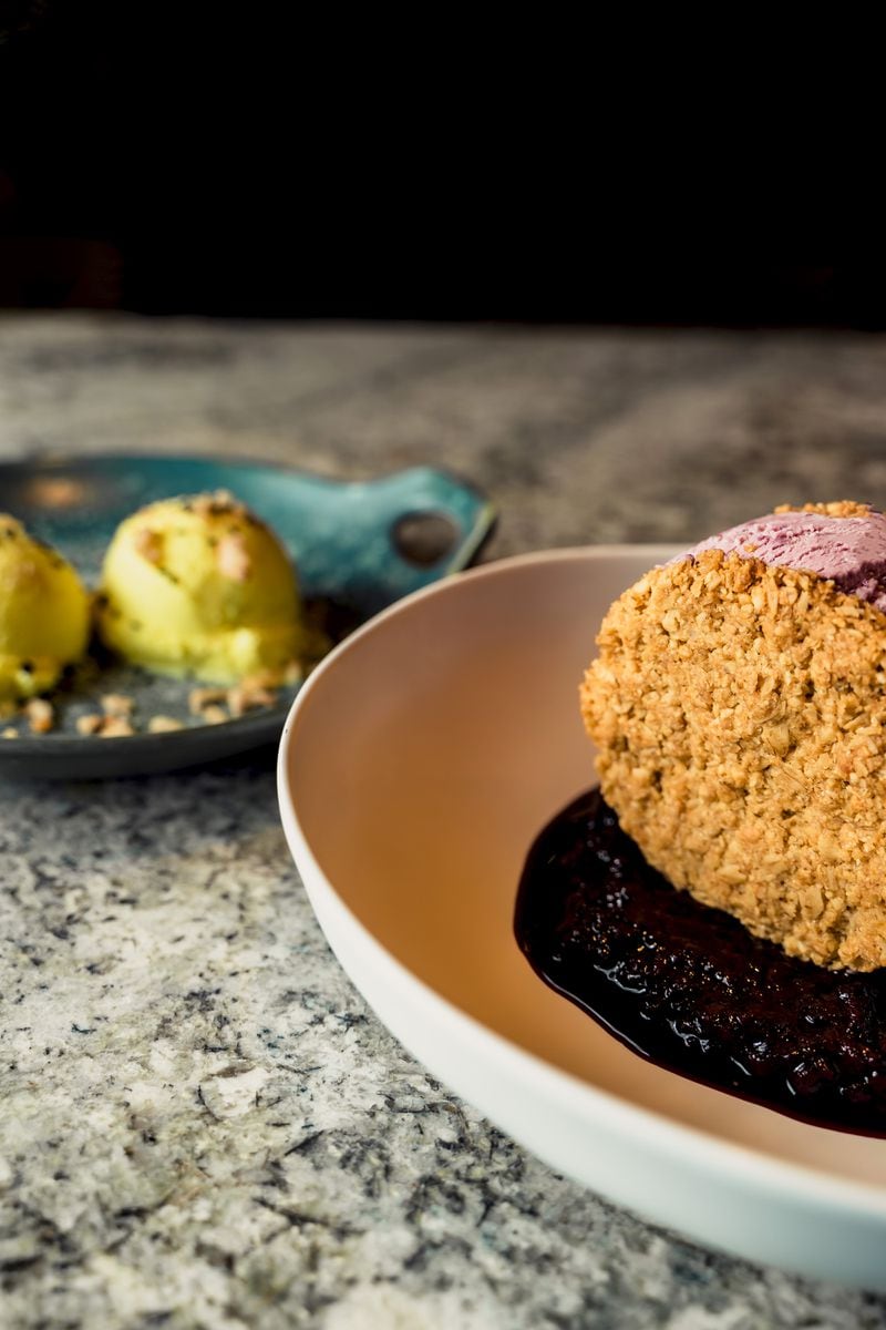 Pub @ EAV in East Atlanta offers several desserts including housemade ice cream and a berry crumble ice cream sandwich. / Courtesy of Melle Houston