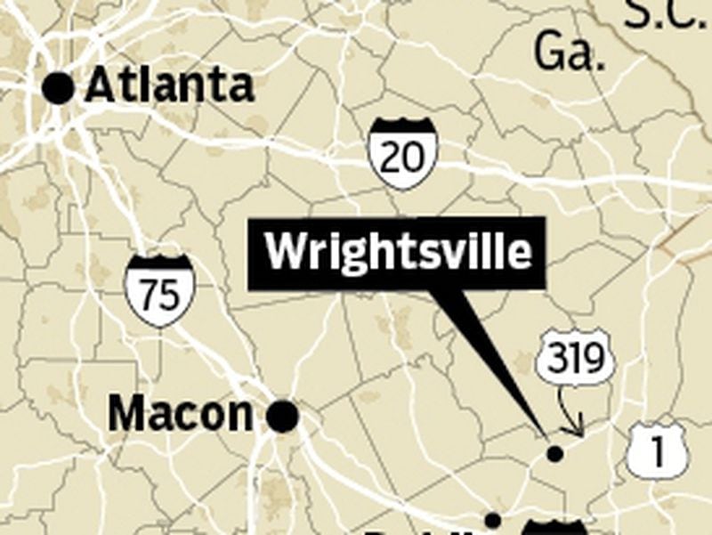 A map showing proximity of Wrightsville to Atlanta. (AJC)