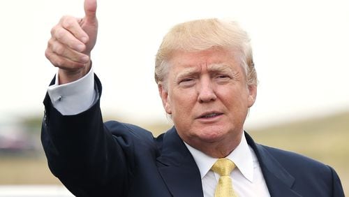 Donald Trump attends the 2015 Hank's Yanks Golf Classic at Trump Golf Links Ferry Point on July 6, 2015, in New York City.  (Photo by Andrew H. Walker/Getty Images)