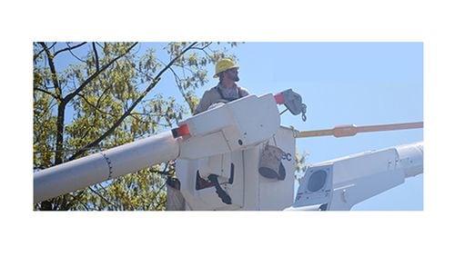 Crews of Sawnee EMC are replacing high-pressure sodium street lights with new, energy-efficient LED lighting in parts of Alpharetta served by the utility.
