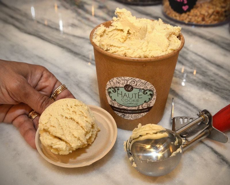 A serving (left) of Edible Sugar Cookie Dough, which has recipe tweaks to eliminate any risk of foodborne illness. CONTRIBUTED BY CHRIS HUNT PHOTOGRAPHY