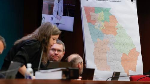 The state's new congressional maps, set for a final vote on Thursday, preserve Republicans 9-5 advantage in Georgia's U.S. House delegation. (Natrice Miller/ natrice.miller@ajc.com)