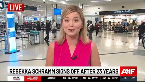 Rebekka Schramm is leaving Atlanta News First as a reporter after 23 years. She is moving to corporate PR. CREDIT: ANF