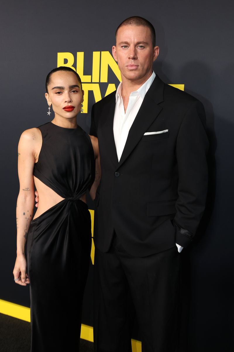 Channing Tatum and Zoe Kravitz at the red carpet screening of "Blink Twice" on August 8, 2024, in Los Angeles. PUBLICITY