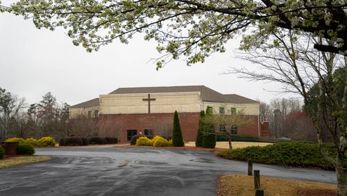 Crabapple First Baptist Church, where the Atlanta shooting suspect Robert Aaron Long was an active member, in Milton, Ga., March 17, 2021. The man accused of killing eight people at spas was a churchgoer who told officers he was addicted to sex. Parts of evangelical culture imply that sexual sins are more serious than others. (Nicole Craine/The New York Times)