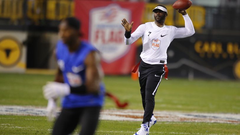 Michael Vick and flag football - the past makes non-contact with