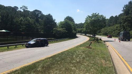 A driver is dead after a single-vehicle accident in Cobb County on Wednesday afternoon, police said.