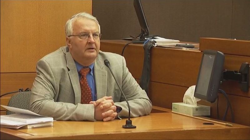 Dr. David Rye, a sleep medicine specialist of the Emory Sleep Center, testifies at the murder trial of Tex McIver on April 11, 2018 at the Fulton County Courthouse. (Channel 2 Action News)