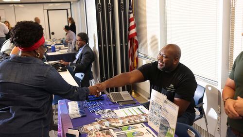 More than 112,000 positions are listed on the Georgia Department of Labor job boards, lower than it was a few months ago, but still high enough to signal that many companies are still looking for workers.  (Tim Gruber/The New York Times)