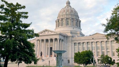 FILE - The Missouri Capitol is seen, Sept. 16, 2022, in Jefferson City, Mo. In the Missouri state primaries taking place Tuesday, Aug. 6, 2024, a high-profile primary challenge highlights a divide among Democrats, but Republicans running for office in the state are showing just how united they are, at least, when it comes to their loyalty to former President Trump. (AP Photo/Jeff Roberson, File)