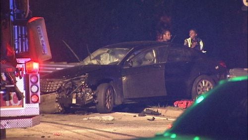 The crash happened around 11 p.m. Sunday on Moreland Avenue and Constitution Road.