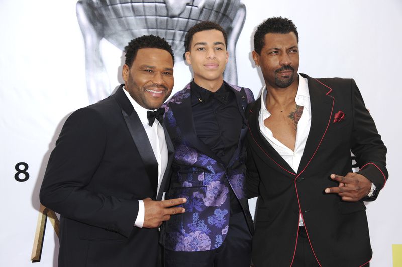 Anthony Anderson, from left, Marcus Scribner, and Deon Cole arrive at the 48th annual NAACP Image Awards at the Pasadena Civic Auditorium on Saturday, Feb. 11, 2017, in Pasadena, Calif. (Photo by Richard Shotwell/Invision/AP)