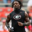 Georgia linebacker Smael Mondon Jr. warms up before their game against South Carolina at Sanford Stadium, Saturday, September 16, 2023, in Athens, Ga. Georgia won 24-14. (Jason Getz / Jason.Getz@ajc.com)