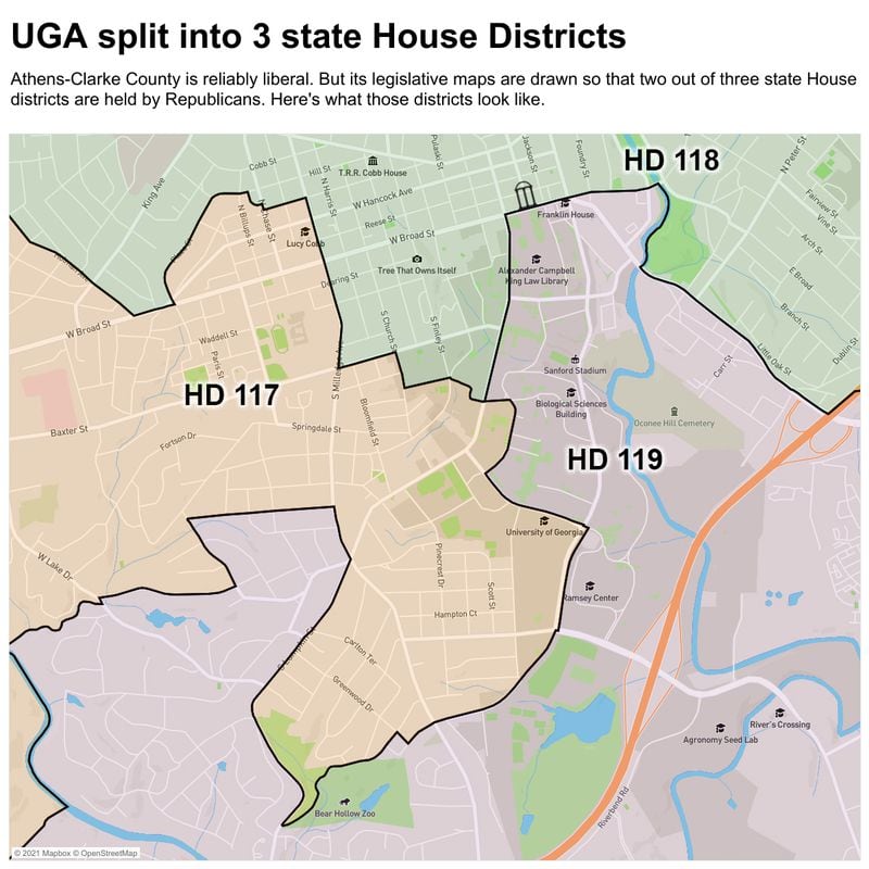 Georgia redistricting How liberal Athens was split into