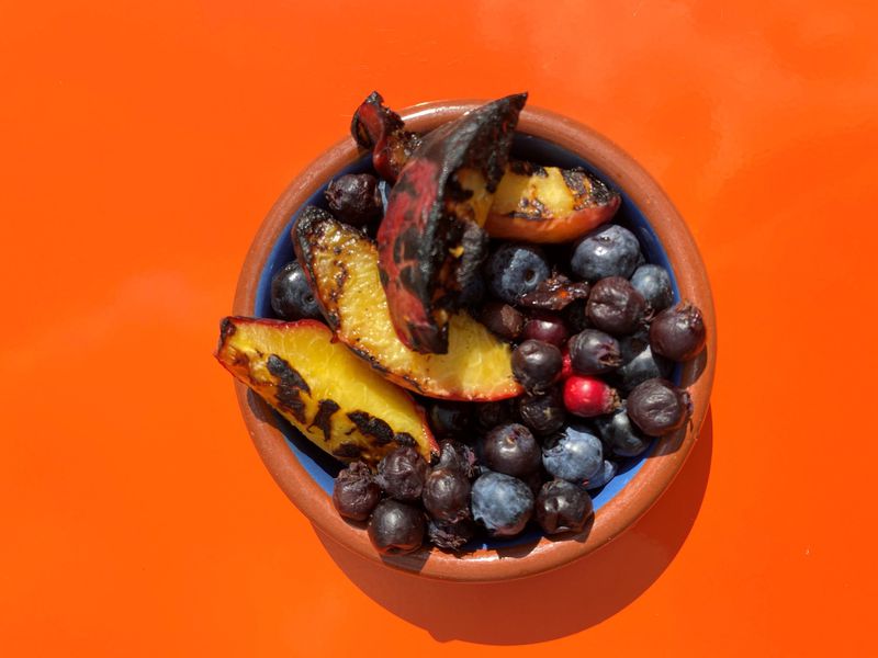 Fresh fruit from local farms, such as seasonal blueberries and peaches, is featured at Argosy. CONTRIBUTED BY ARGOSY