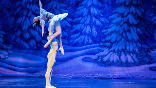 The land of snow in "The Nutcracker" is one of the ballet's classic scenes, performed here in the Roswell Dance Theatre and Tolbert Yilmaz School of Dance’s production. (Photo by Jon Bauer Photography)