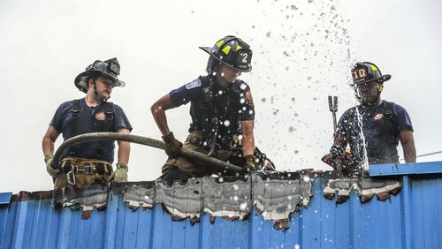 Atlanta's hazard pay policy applies to frontline workers including police and firefighters. (John Spink / John.Spink@ajc.com)