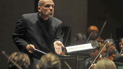 FILE - In this Sept. 29, 2011, file photo, Jaap van Zweden conducts the Dallas Symphony Orchestra in Dallas. (Mark M. Hancock/The Dallas Morning News via AP, File)