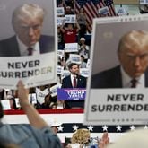 Vice Presidential candidate JD Vance at the Georgia State University’s convocation center in August.