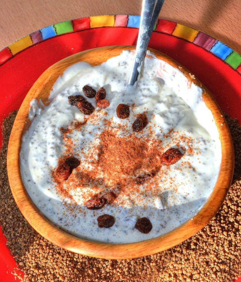 Thiakry is a sweet millet dish like rice pudding, but with some tang from the addition of sour cream. Millet, which is drought-resistant, is a vital crop in Senegal. STYLING BY CHEIKH NDIAYE AND FALLOU DIOUF / CONTRIBUTED BY CHRIS HUNT PHOTOGRAPHY