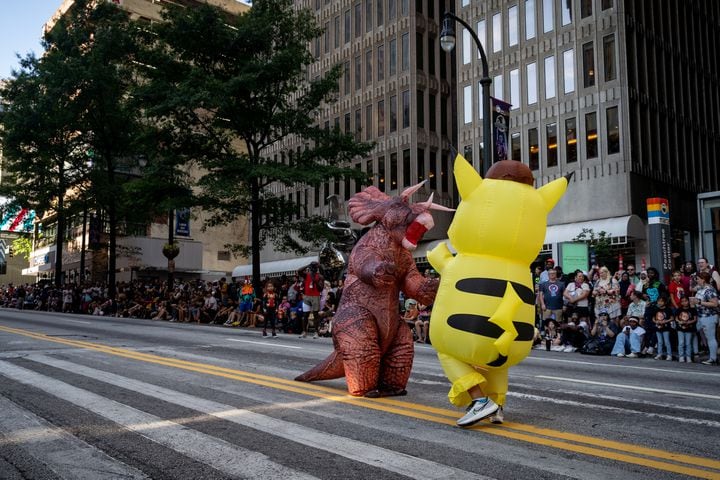 Thousands lined up along Peachtree Street Saturday morning for the annual Dragon Con parade.