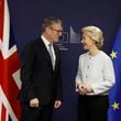 Britain's Prime Minister Keir Starmer meets European Commission President Ursula von der Leyen in Brussels, Wednesday, Oct. 2, 2024.(AP Photo/Omar Havana)